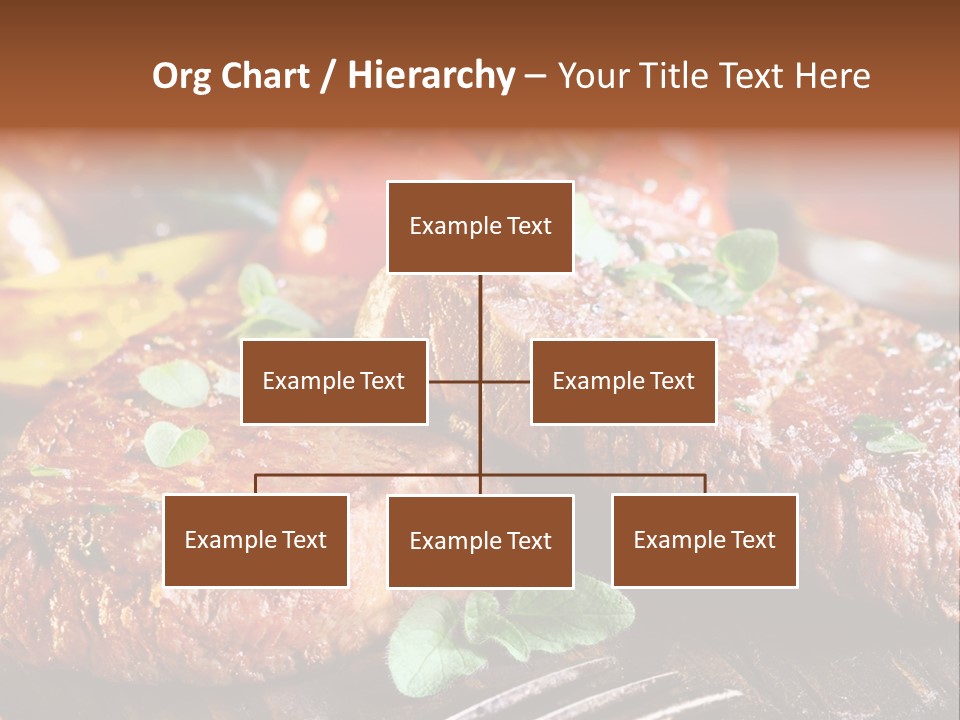 A Plate Of Steak And Vegetables On A Wooden Table PowerPoint Template