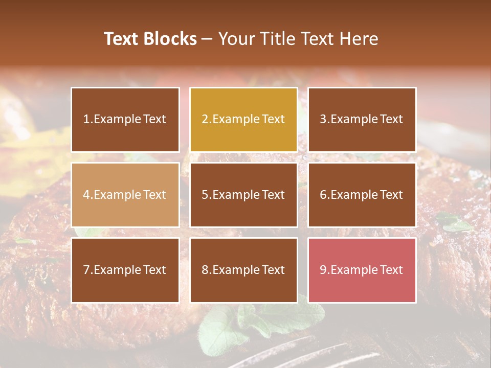 A Plate Of Steak And Vegetables On A Wooden Table PowerPoint Template