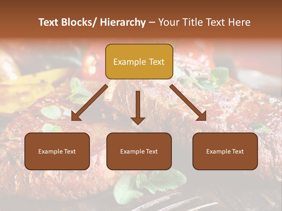 A Plate Of Steak And Vegetables On A Wooden Table PowerPoint Template