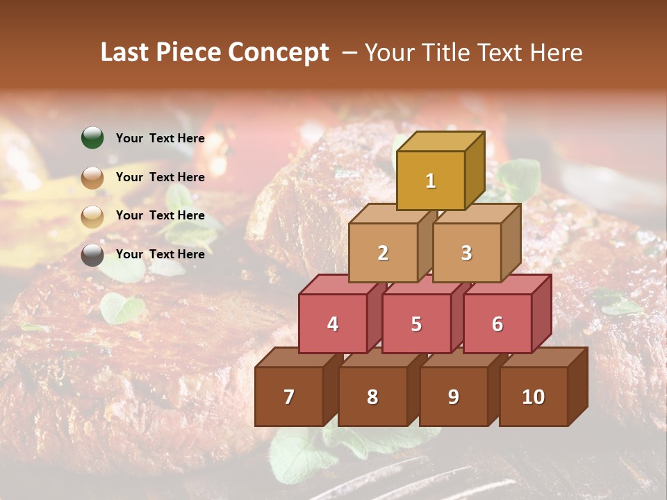A Plate Of Steak And Vegetables On A Wooden Table PowerPoint Template