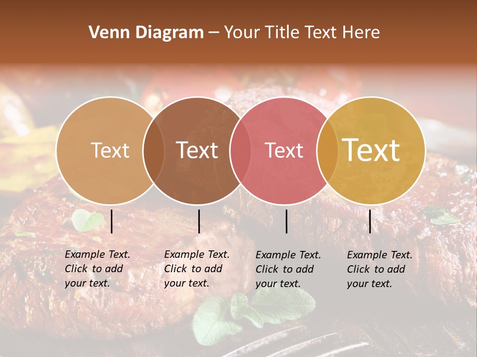 A Plate Of Steak And Vegetables On A Wooden Table PowerPoint Template