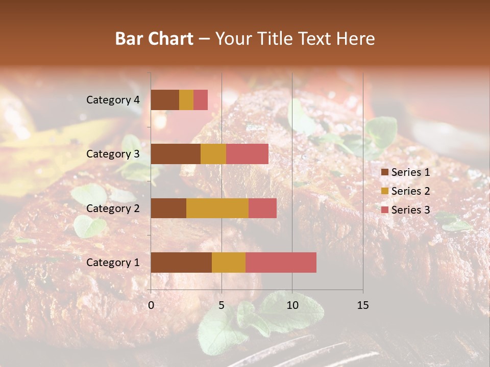 A Plate Of Steak And Vegetables On A Wooden Table PowerPoint Template