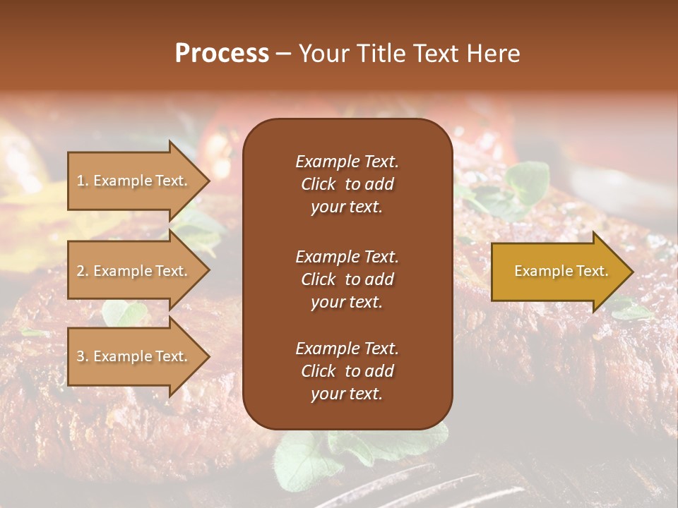 A Plate Of Steak And Vegetables On A Wooden Table PowerPoint Template