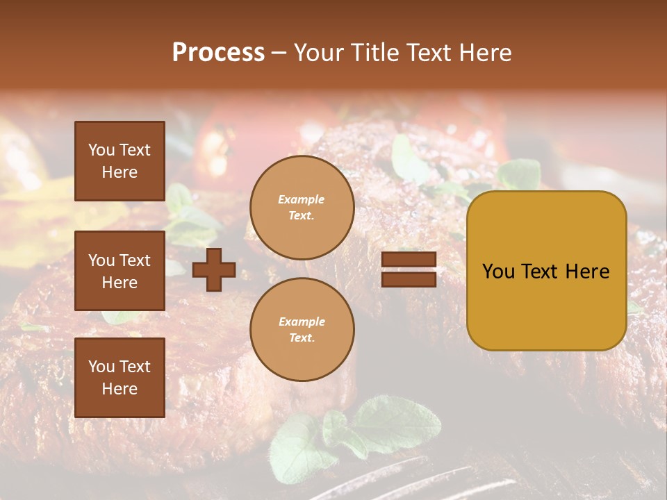 A Plate Of Steak And Vegetables On A Wooden Table PowerPoint Template