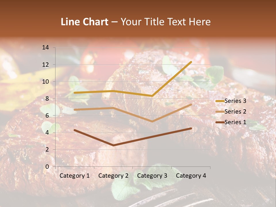 A Plate Of Steak And Vegetables On A Wooden Table PowerPoint Template