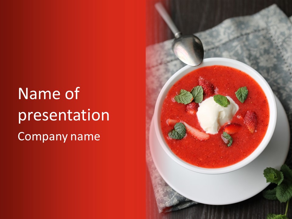 Cold Fruit Food And Drink PowerPoint Template