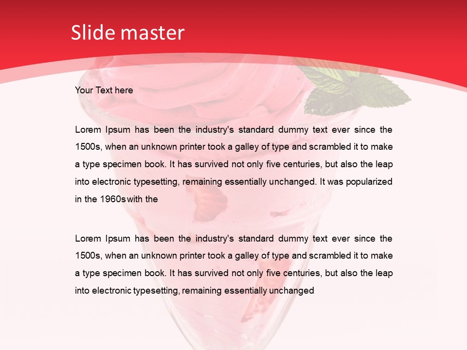 Yoghurt Eating Sweet PowerPoint Template