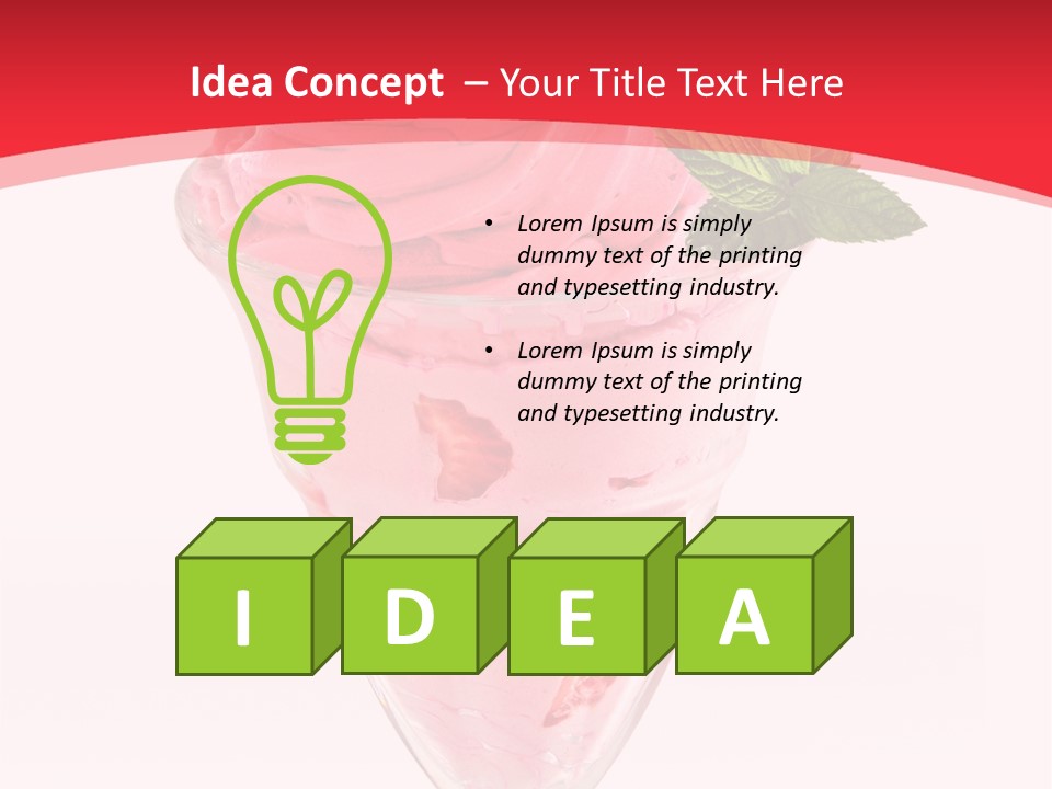 Yoghurt Eating Sweet PowerPoint Template