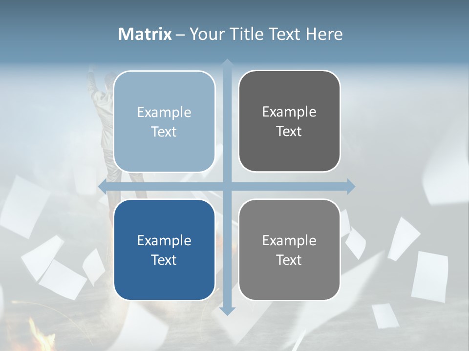 Flying Social Employment PowerPoint Template