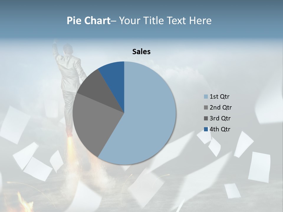 Flying Social Employment PowerPoint Template
