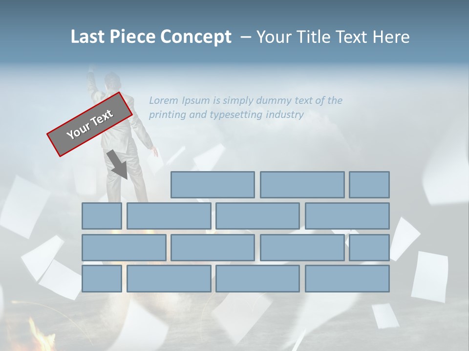 Flying Social Employment PowerPoint Template