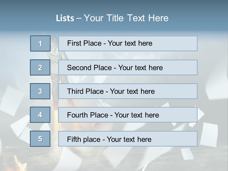 Flying Social Employment PowerPoint Template