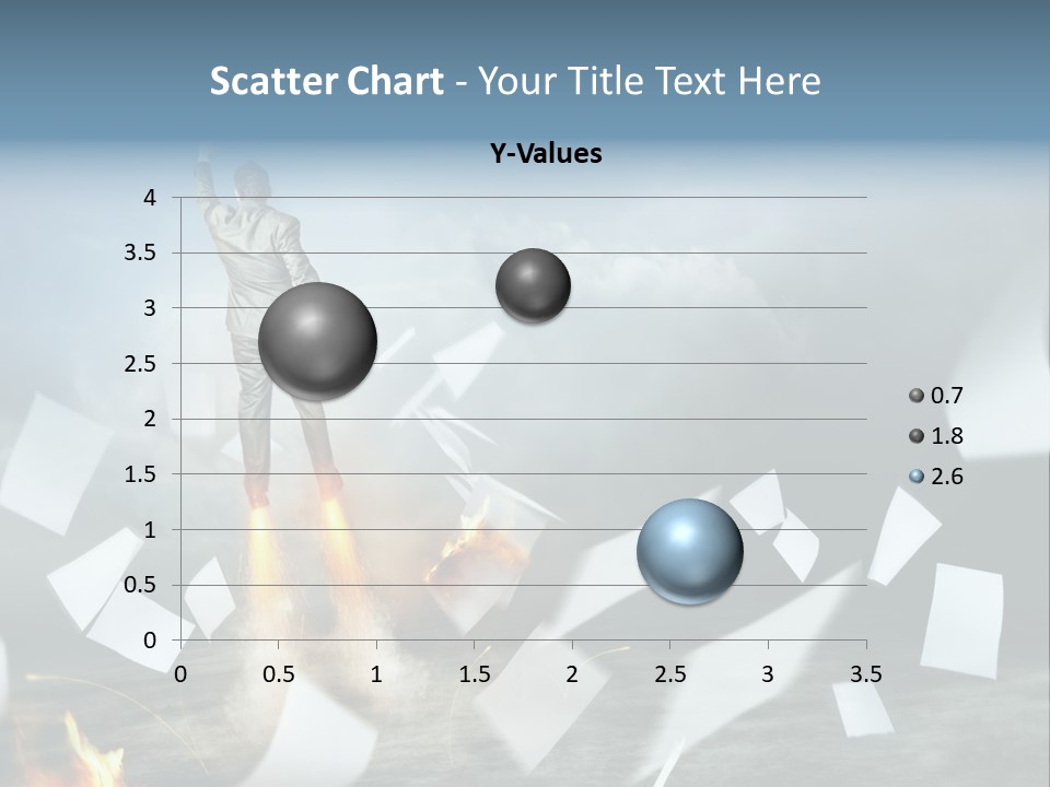 Flying Social Employment PowerPoint Template