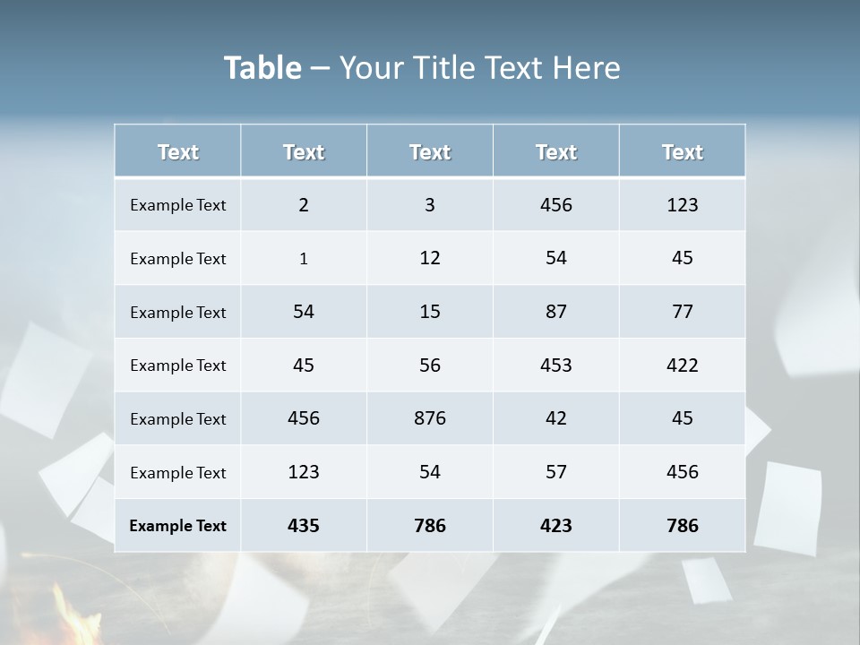 Flying Social Employment PowerPoint Template