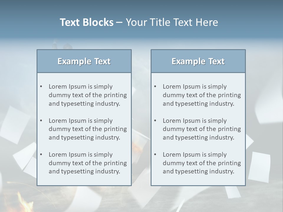Flying Social Employment PowerPoint Template