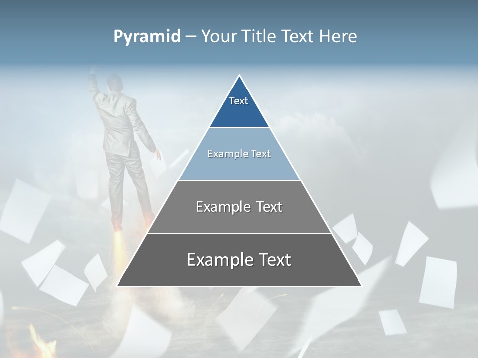 Flying Social Employment PowerPoint Template