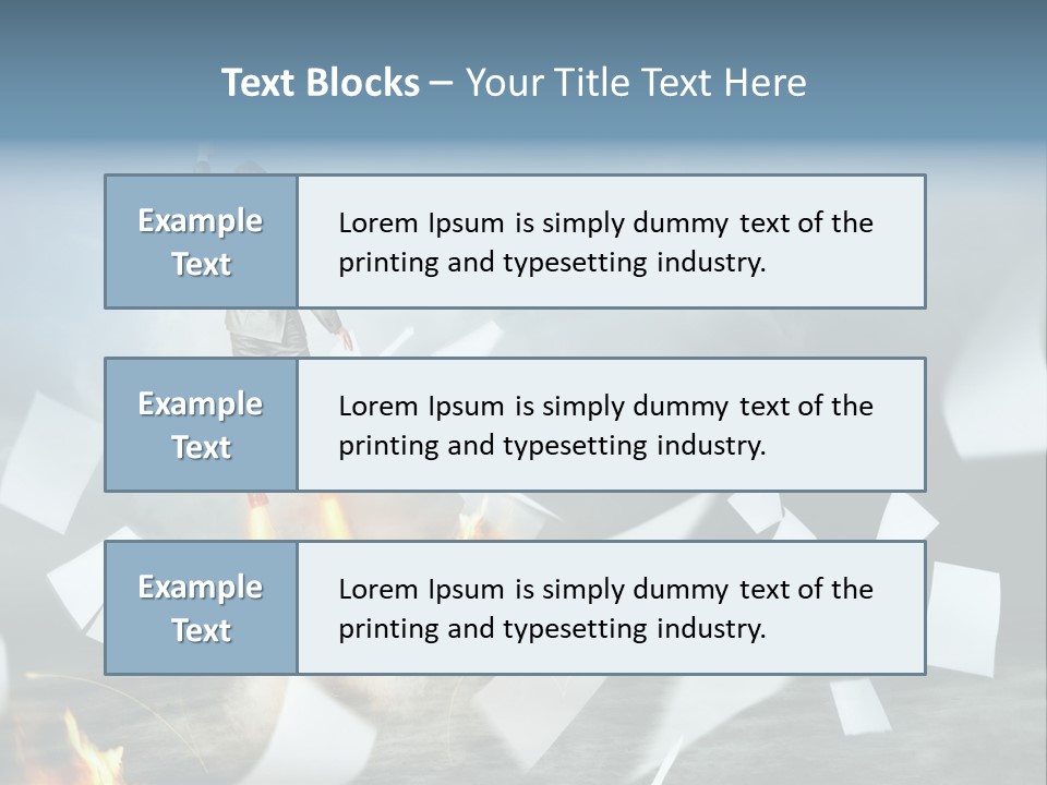Flying Social Employment PowerPoint Template