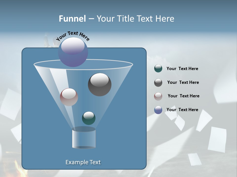 Flying Social Employment PowerPoint Template