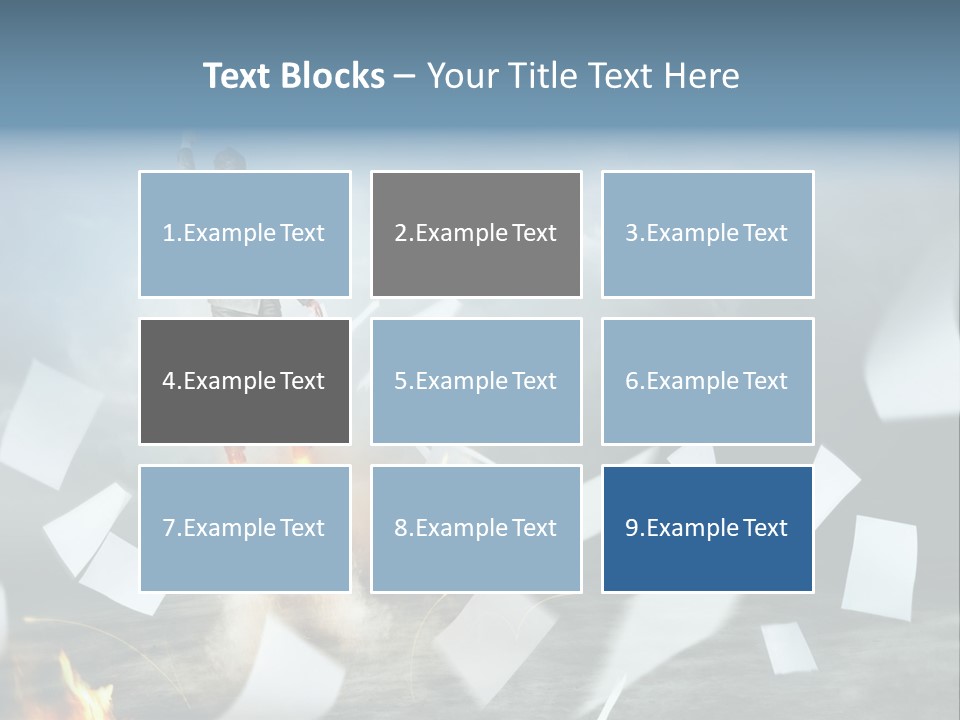 Flying Social Employment PowerPoint Template
