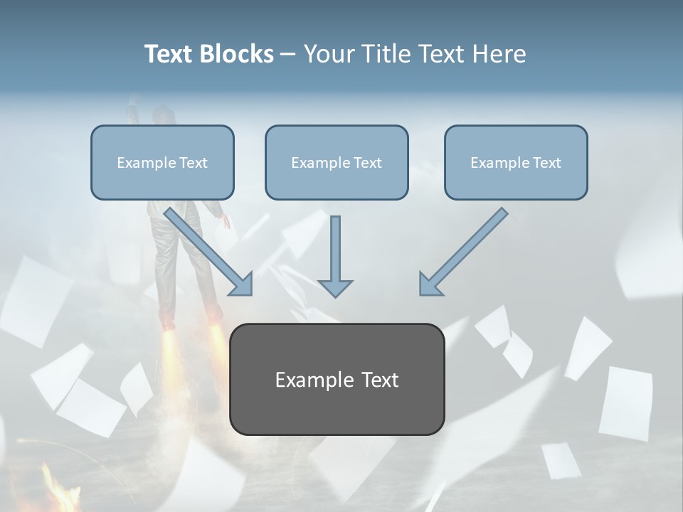 Flying Social Employment PowerPoint Template