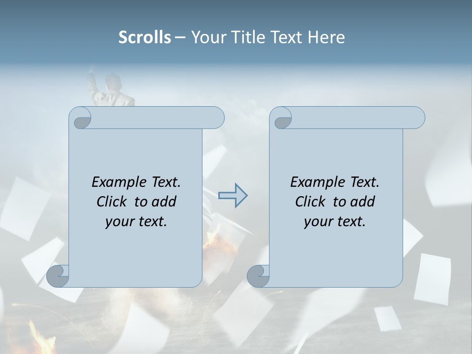 Flying Social Employment PowerPoint Template