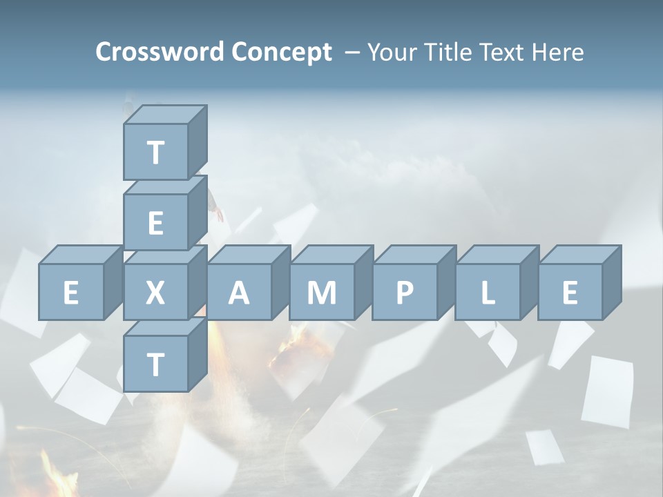 Flying Social Employment PowerPoint Template