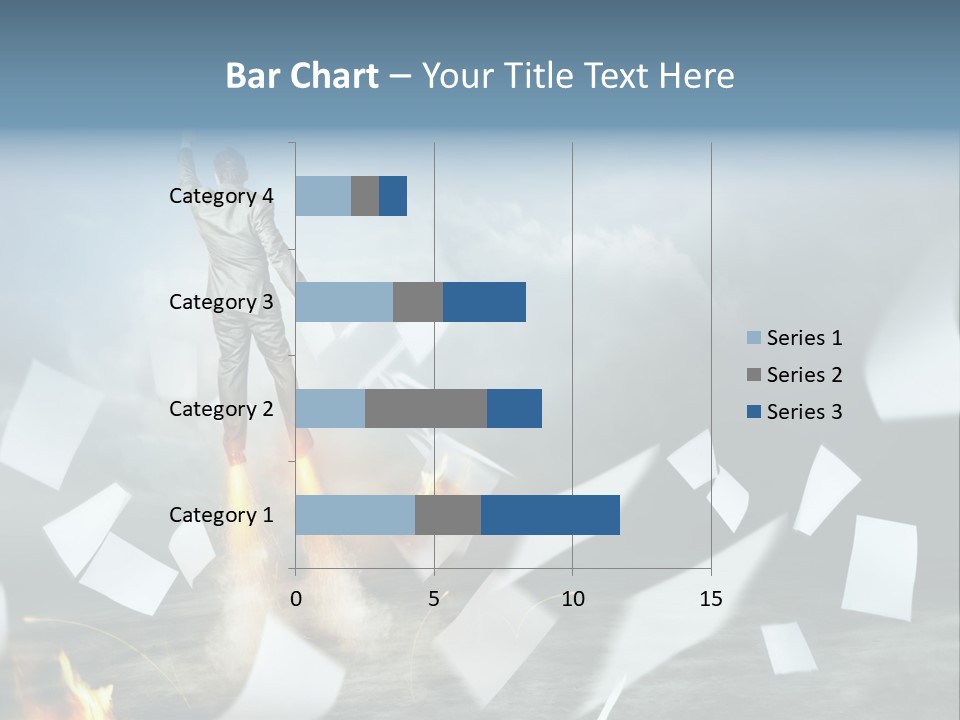 Flying Social Employment PowerPoint Template