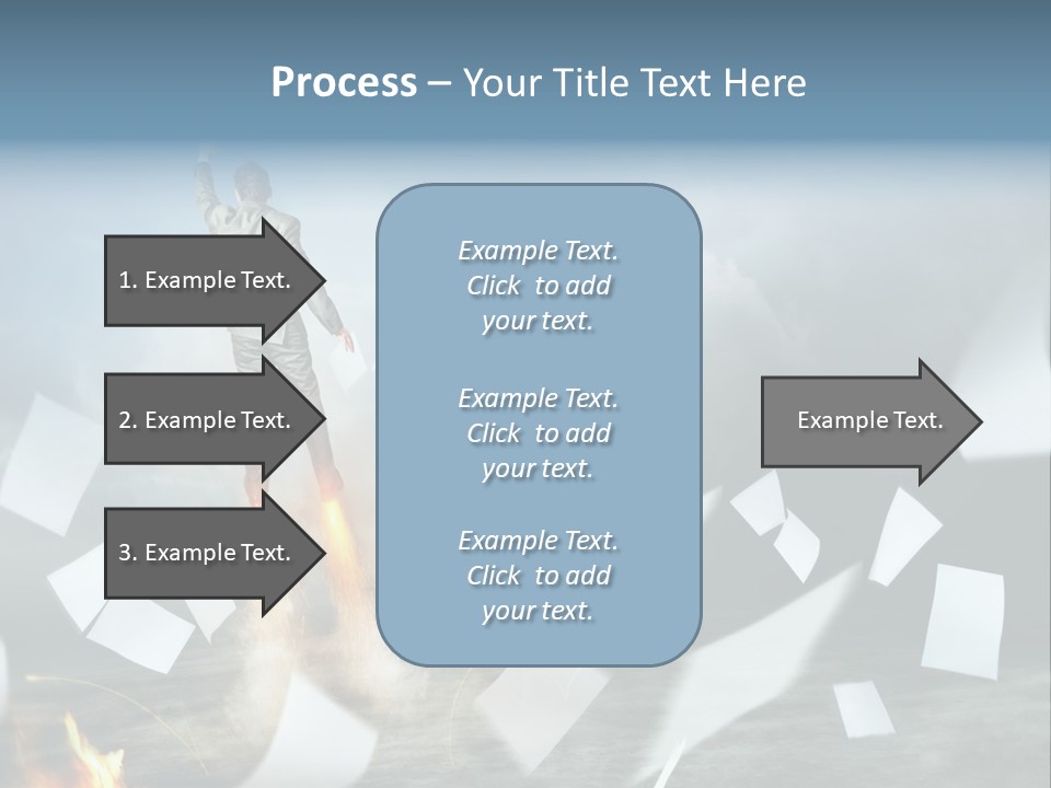 Flying Social Employment PowerPoint Template