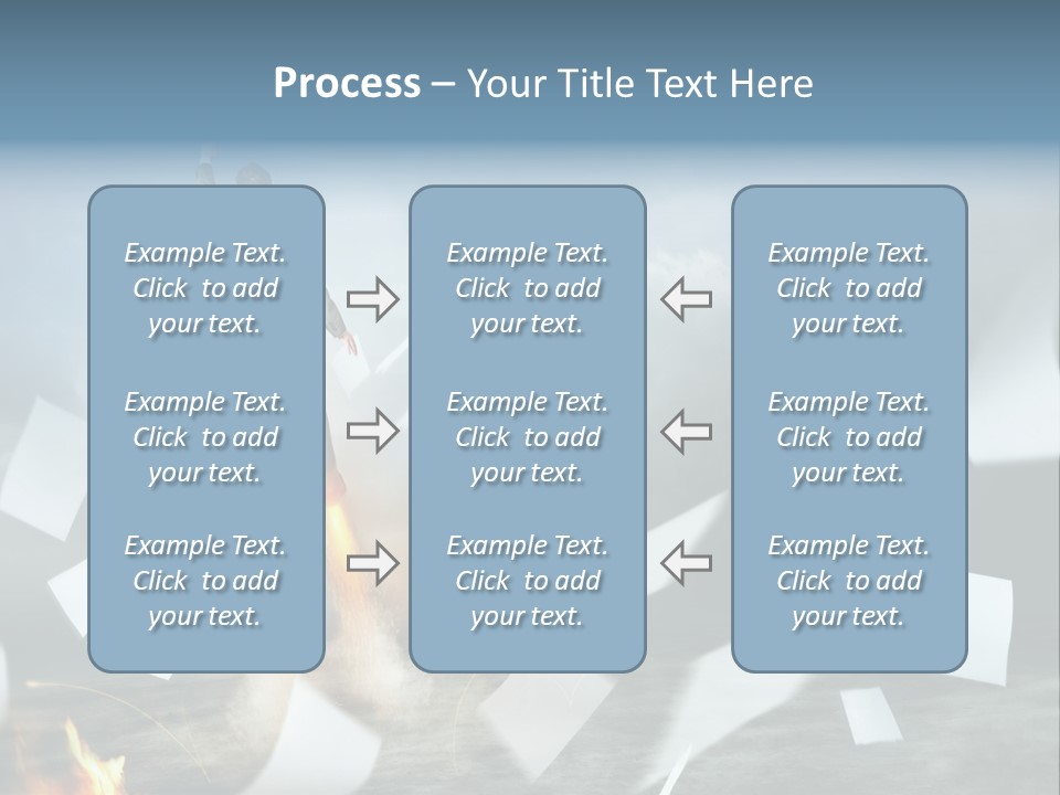 Flying Social Employment PowerPoint Template