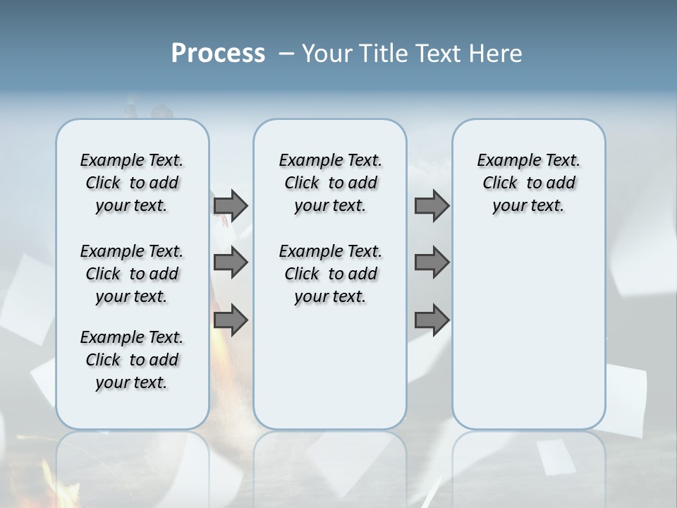 Flying Social Employment PowerPoint Template
