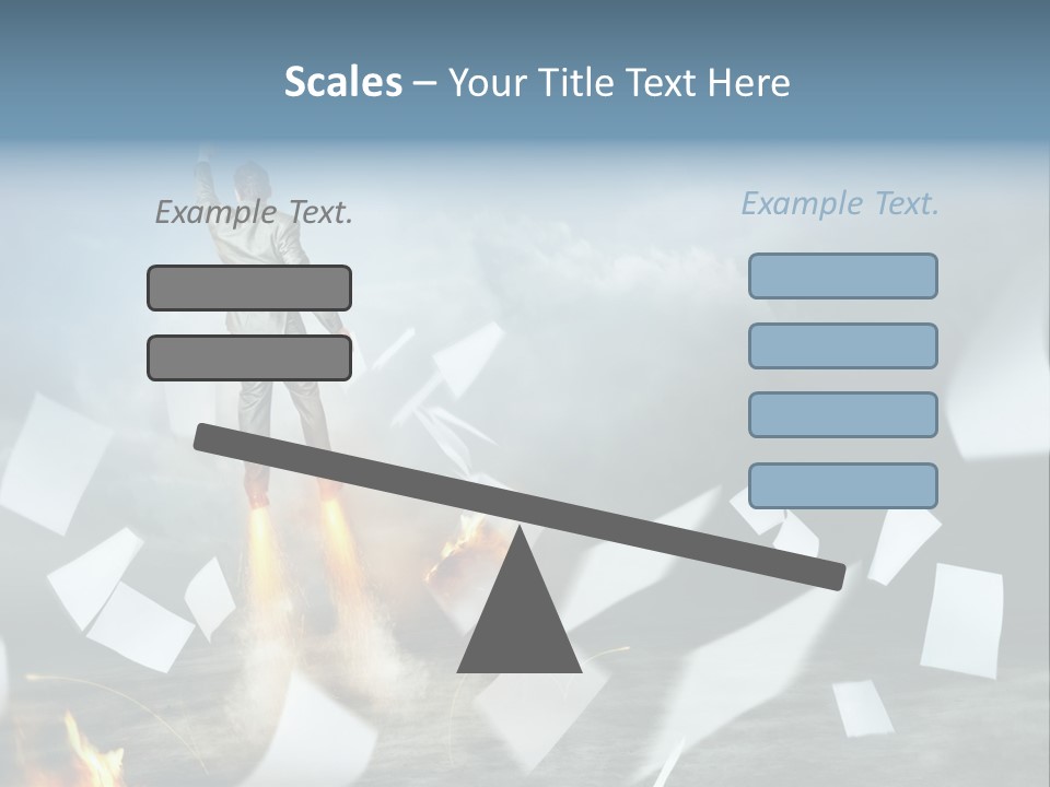 Flying Social Employment PowerPoint Template