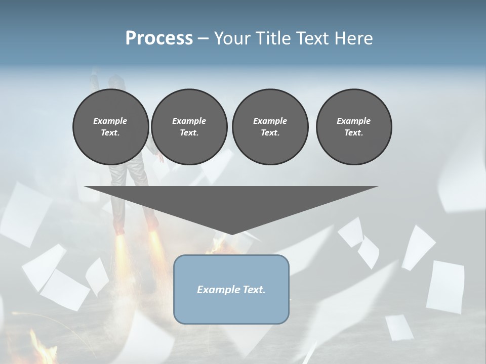 Flying Social Employment PowerPoint Template