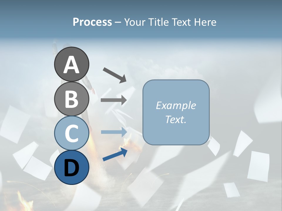 Flying Social Employment PowerPoint Template