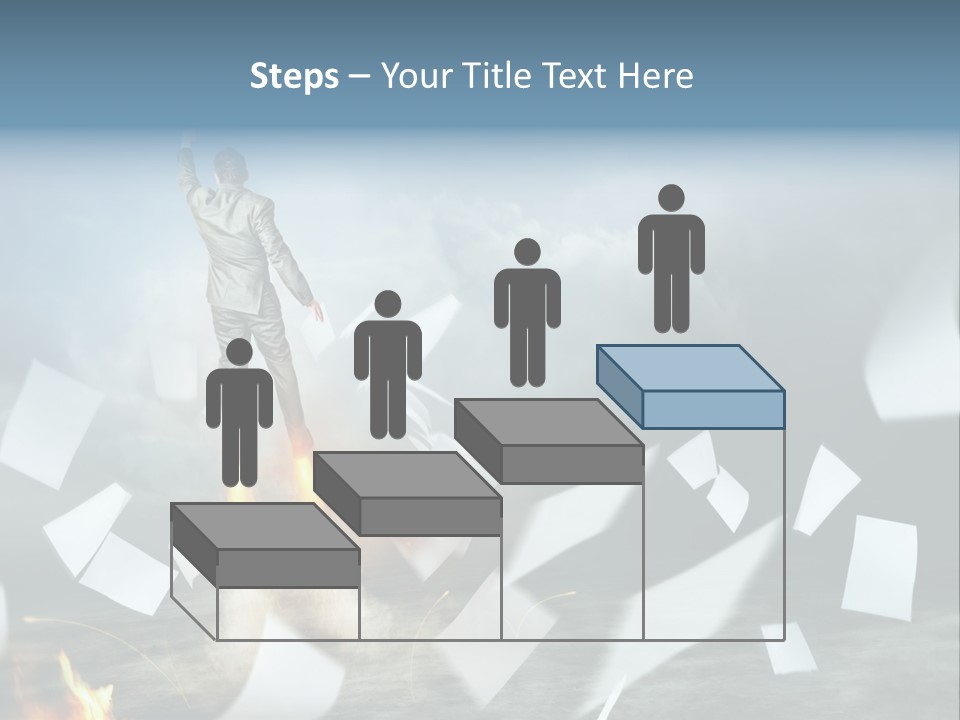 Flying Social Employment PowerPoint Template