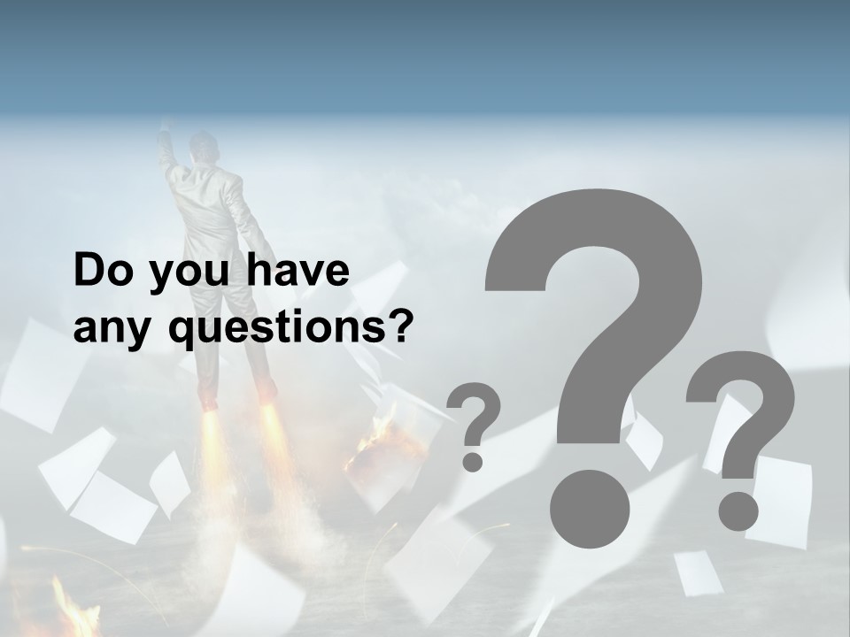 Flying Social Employment PowerPoint Template