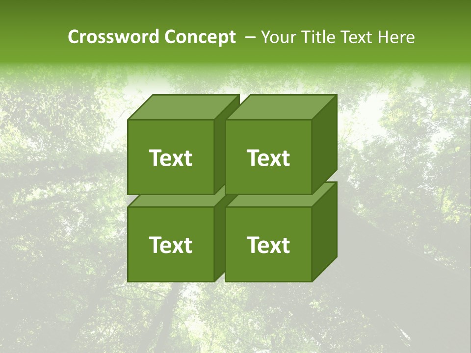 Branches Bark Green Wood PowerPoint Template