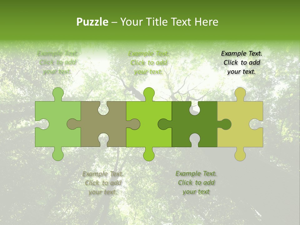 Branches Bark Green Wood PowerPoint Template