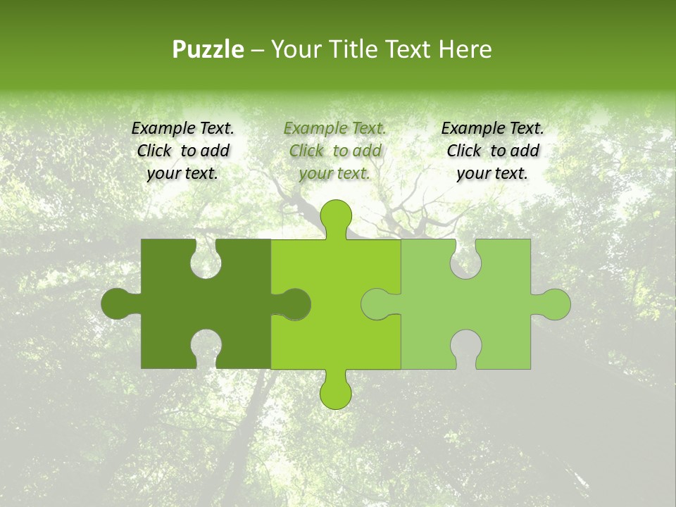 Branches Bark Green Wood PowerPoint Template