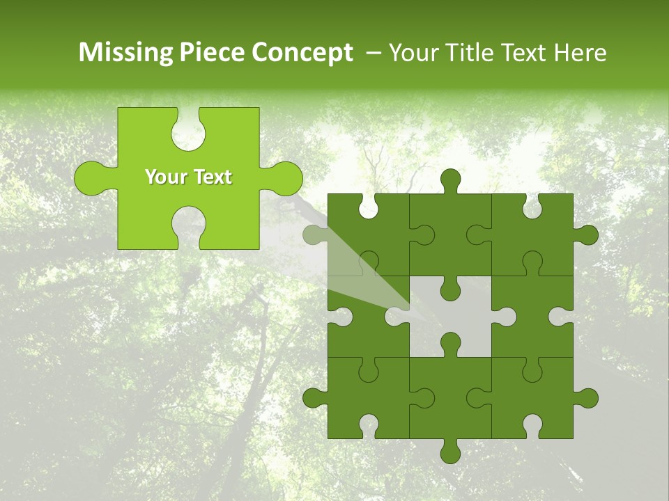 Branches Bark Green Wood PowerPoint Template