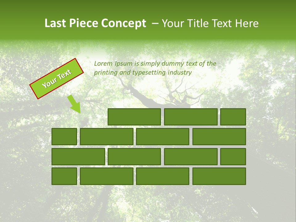 Branches Bark Green Wood PowerPoint Template