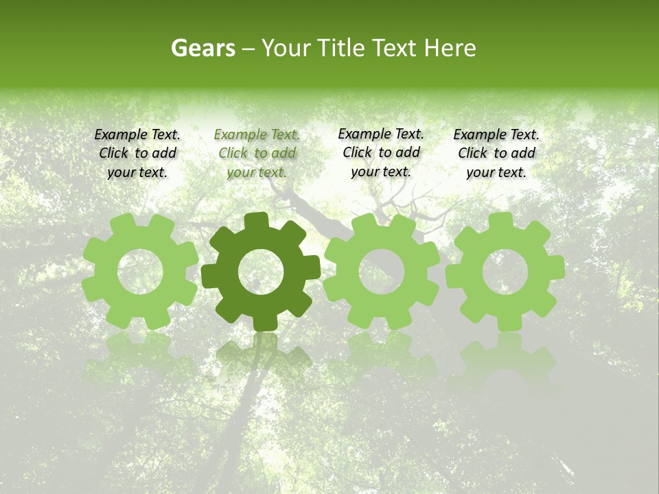 Branches Bark Green Wood PowerPoint Template