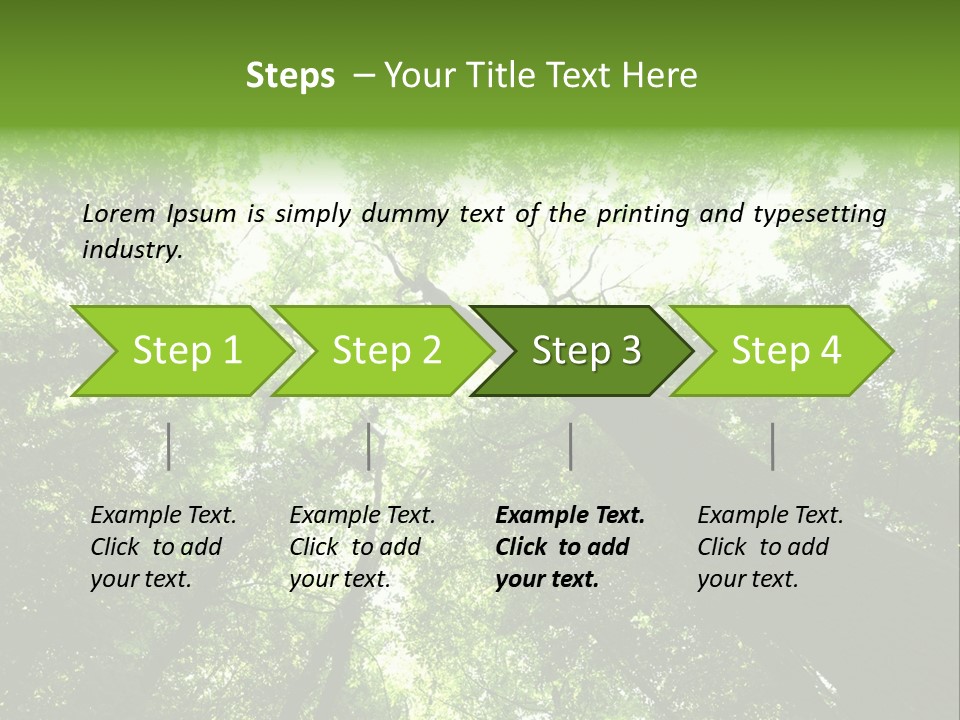 Branches Bark Green Wood PowerPoint Template