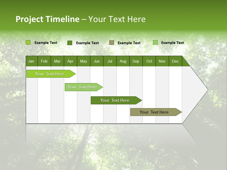 Branches Bark Green Wood PowerPoint Template