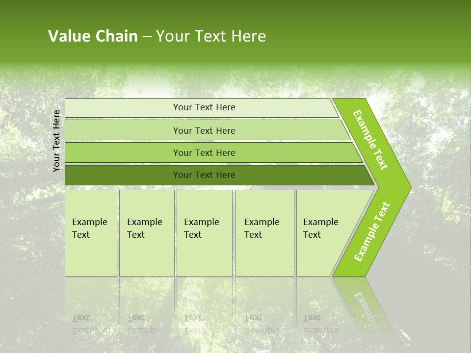 Branches Bark Green Wood PowerPoint Template
