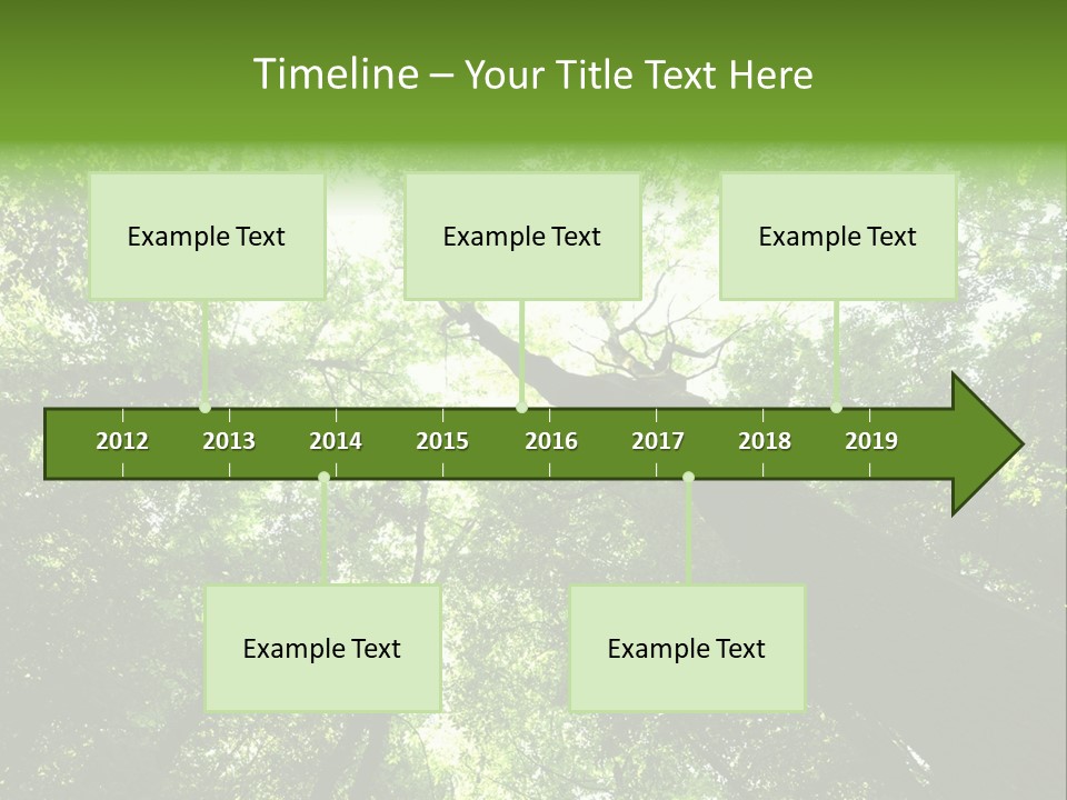 Branches Bark Green Wood PowerPoint Template