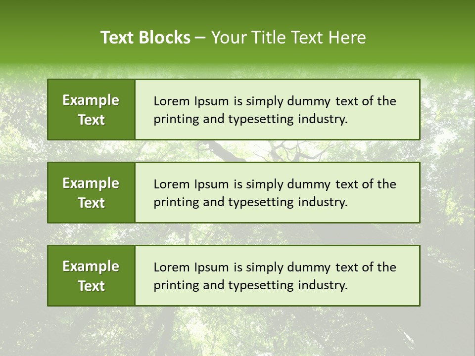 Branches Bark Green Wood PowerPoint Template