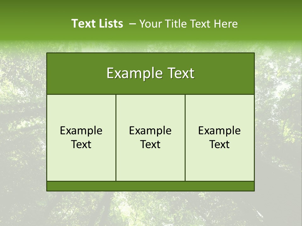 Branches Bark Green Wood PowerPoint Template