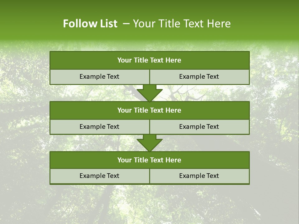 Branches Bark Green Wood PowerPoint Template