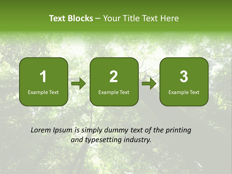 Branches Bark Green Wood PowerPoint Template