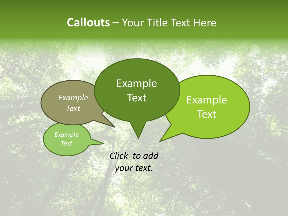 Branches Bark Green Wood PowerPoint Template